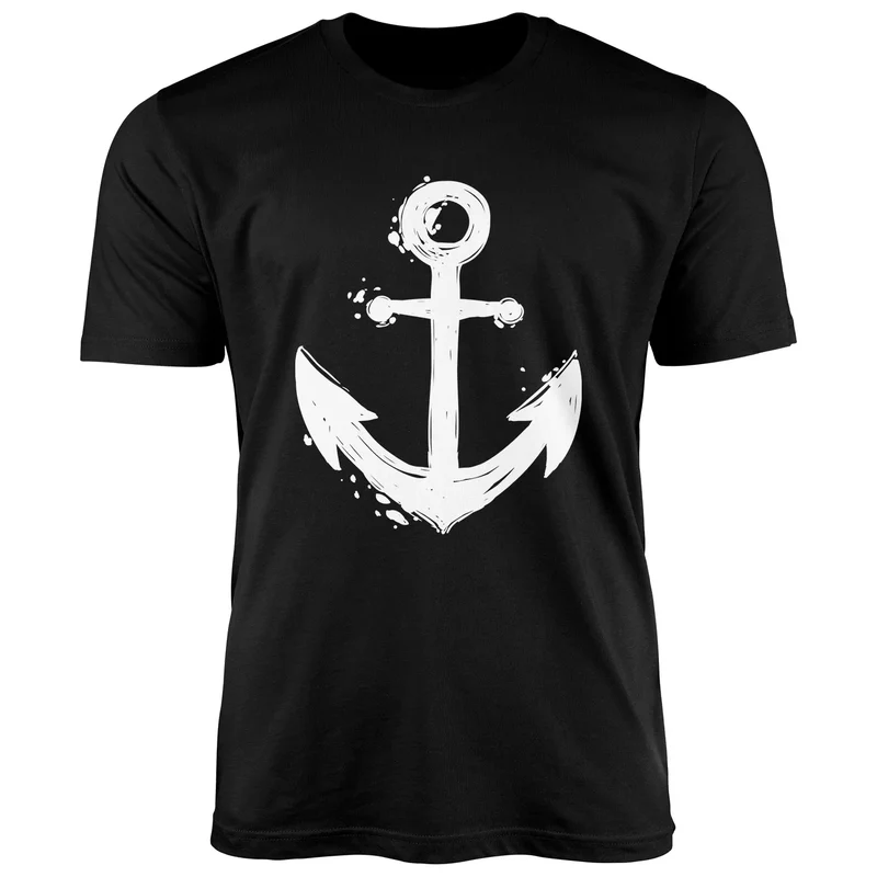 Herren T-Shirt mit Anker Motiv maritime Fashion Streetstyle