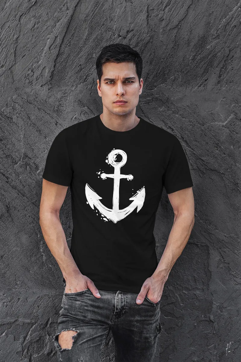 Herren T-Shirt mit Anker Motiv maritime Fashion Streetstyle