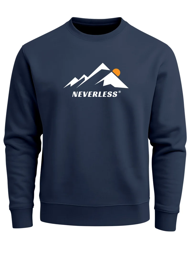 Sweatshirt Herren Grafik Print Berge Frontprint Pullover mit minimalistischem Natur-Aufdruck Fashion Streetwear