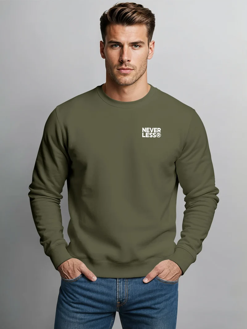 Sweatshirt Herren Pullover mit Backprint Typographie Outdoor Topografie Grafik Fashion Streetwear