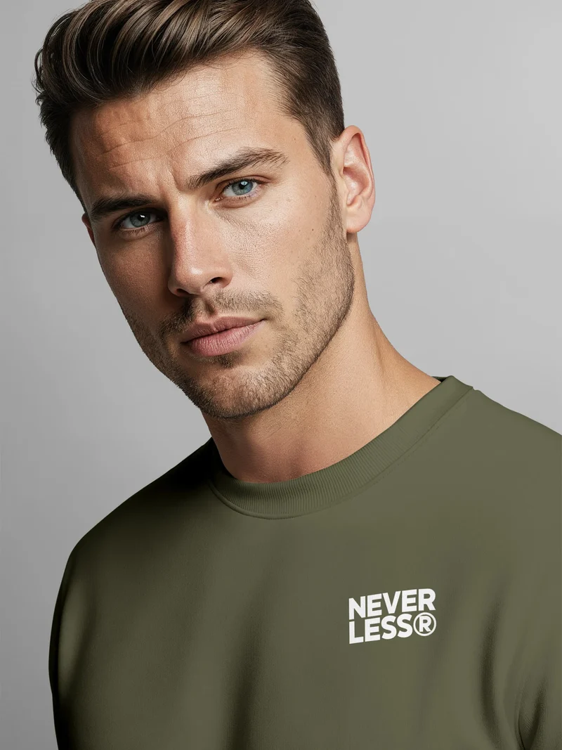Sweatshirt Herren Pullover mit Backprint Typographie Outdoor Topografie Grafik Fashion Streetwear