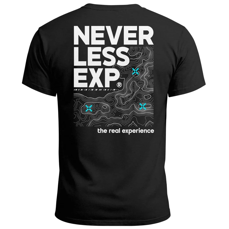 Herren T-Shirt Backprint Topografie / Experience Outdoor Natur Fashion Streetstyle Männer