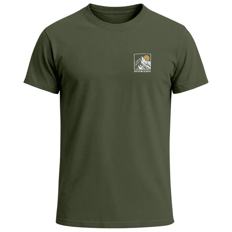 Herren T-Shirt Backprint Mountain Adventure Grafik Outdoor Nature Fashion Streetstyle Männer
