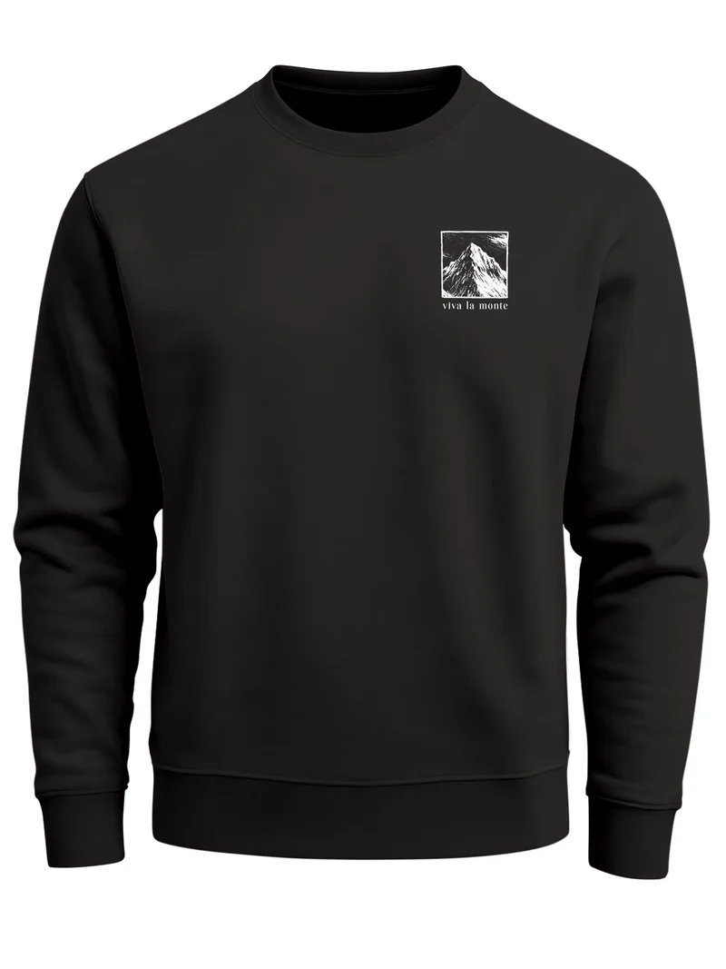 Sweatshirt Herren Pullover Outdoor Berge Backprint Nature Grafik Fashion Streetwear Männer