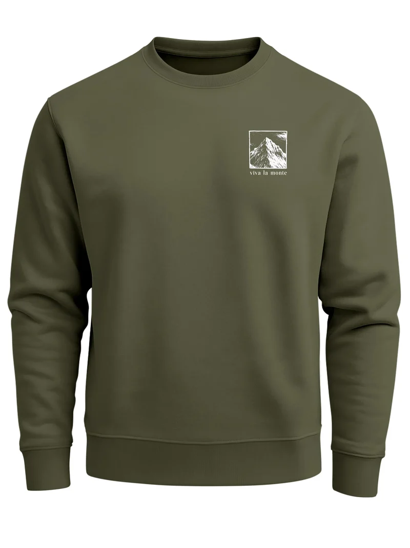 Sweatshirt Herren Pullover Outdoor Berge Backprint Nature Grafik Fashion Streetwear Männer