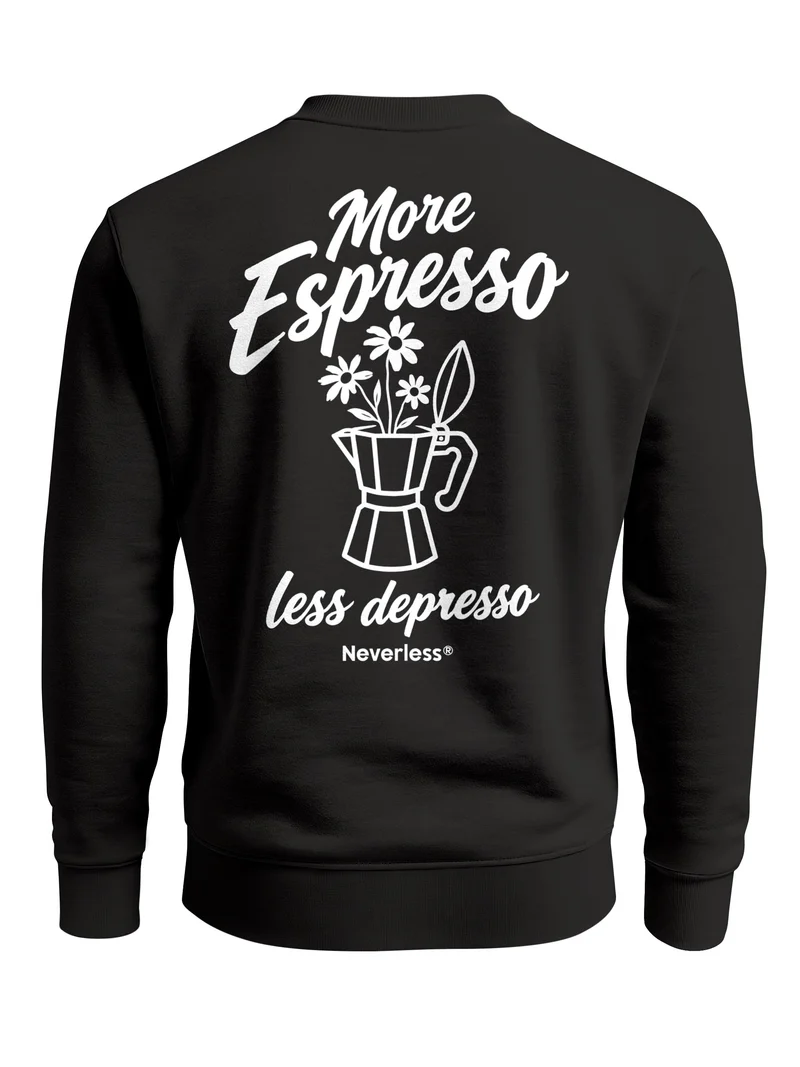 Herren Sweatshirt More Espresso Backprint Regular Fit