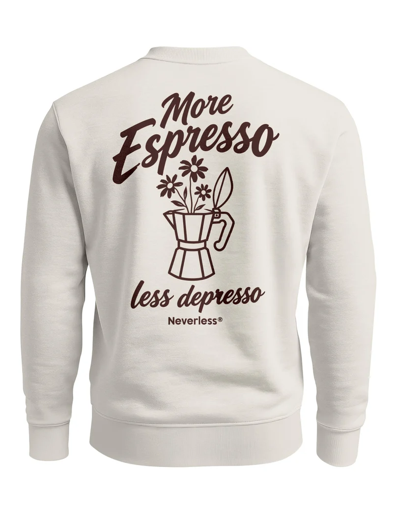 Herren Sweatshirt More Espresso Backprint Regular Fit