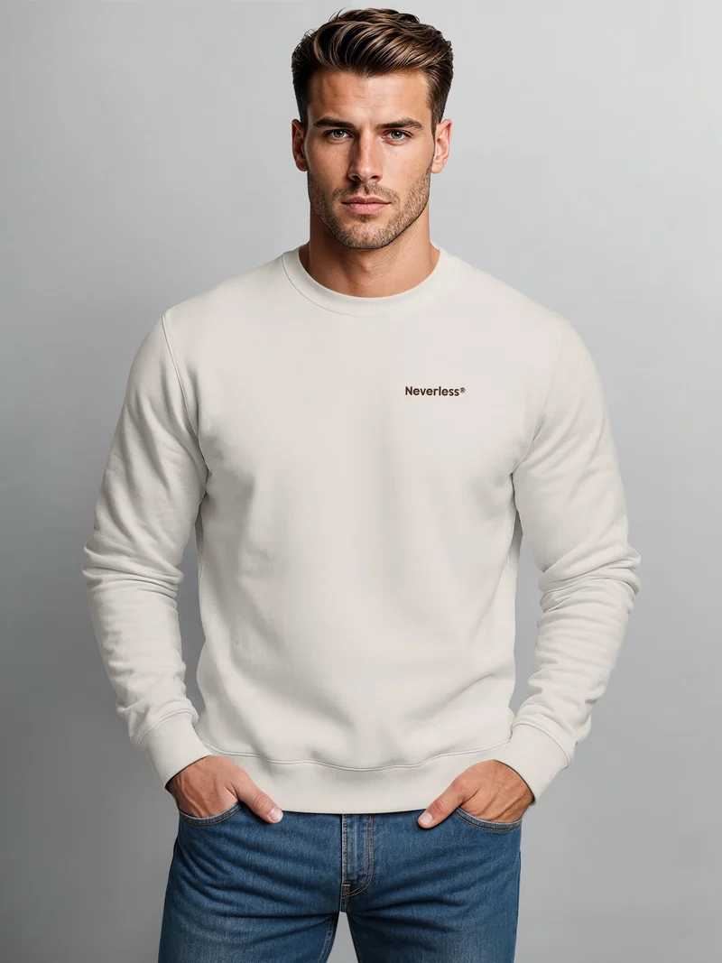 Herren Sweatshirt More Espresso Backprint Regular Fit