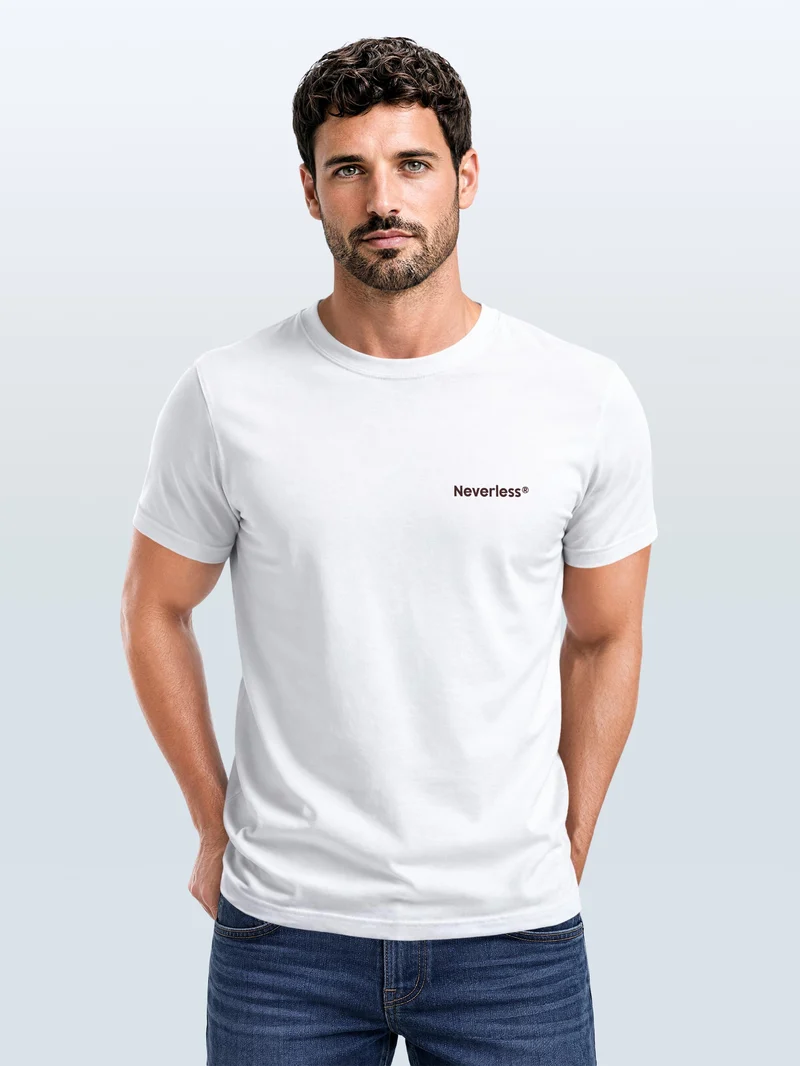 Herren T-Shirt Espresso Backprint Slim Fit