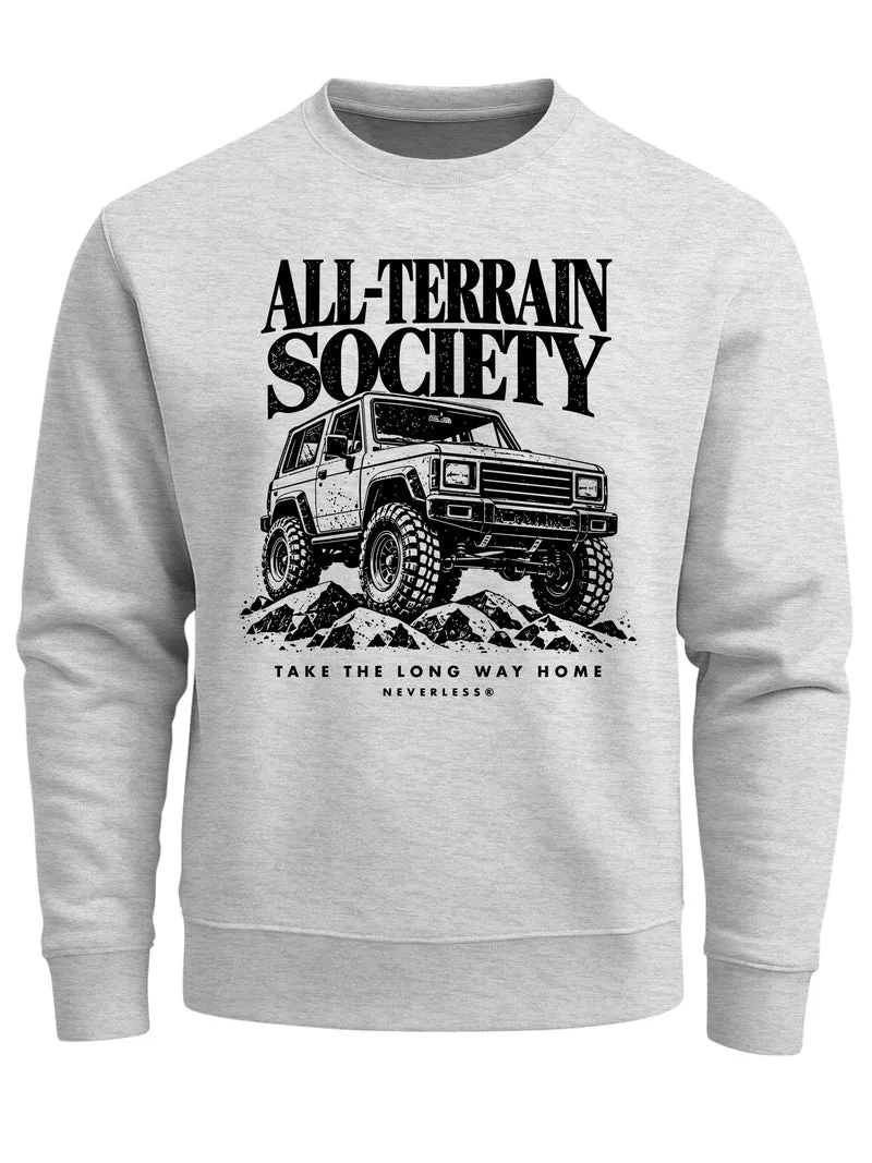 Herren Sweatshirt All Terrain Offroad Print Regular Fit