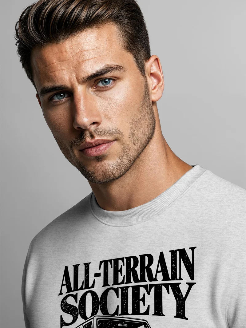 Herren Sweatshirt All Terrain Offroad Print Regular Fit