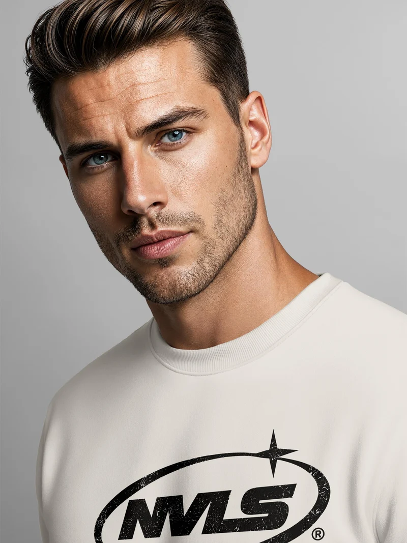 Herren Sweatshirt NVLS Worldwide Logo Regular Fit