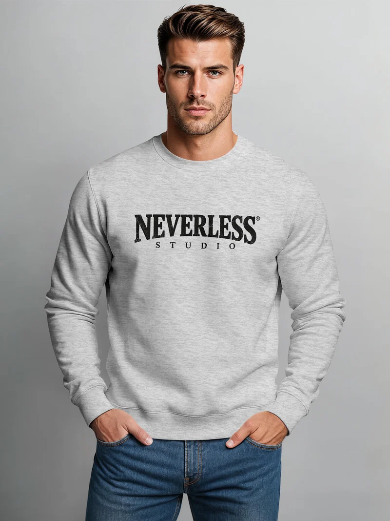 Herren Sweatshirt mit Studio-Logo Frontprint Regular Fit