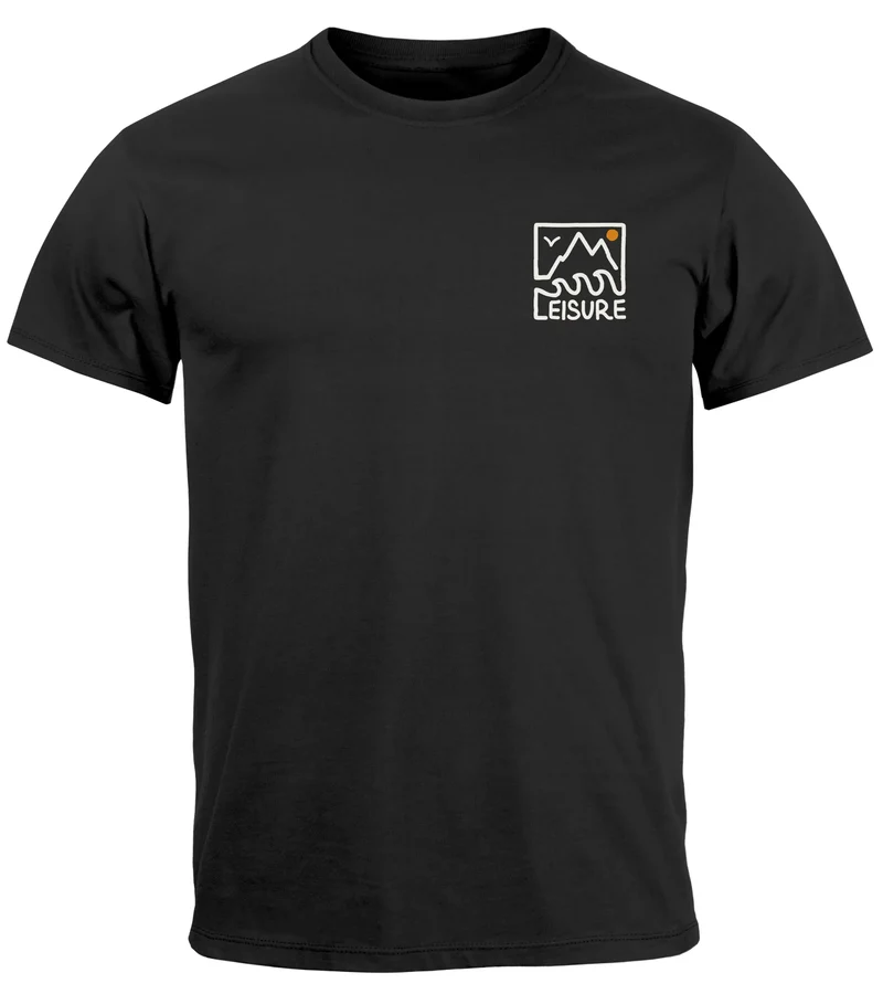 Herren T-Shirt Wandern Berge Natur Aufdruck Printshirt Outdoor Fashion Grafik Design