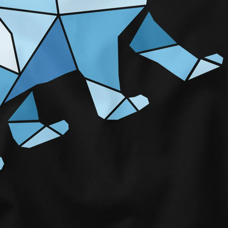 Herren T-Shirt Polygon Grafik Bär Outdoor Fashion Tiermotiv Wandern Geometric Style Streetstyle