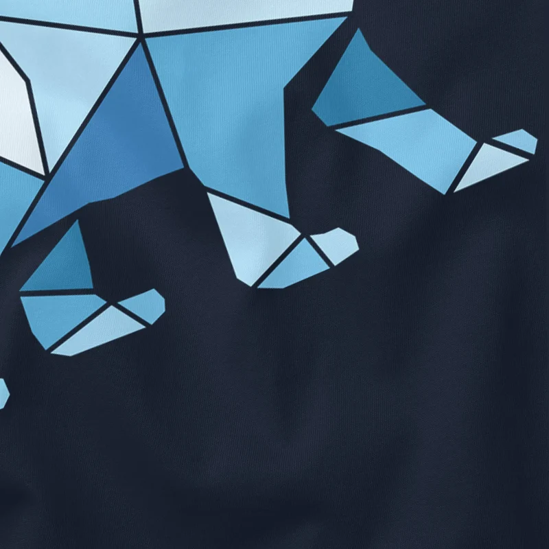 Herren T-Shirt Polygon Grafik Bär Outdoor Fashion Tiermotiv Wandern Geometric Style Streetstyle