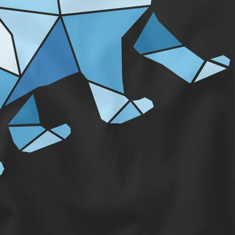 Herren T-Shirt Polygon Grafik Bär Outdoor Fashion Tiermotiv Wandern Geometric Style Streetstyle