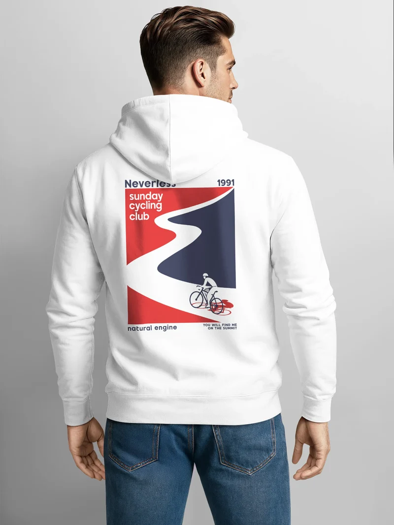Herren Sweatjacke Backprint Rad Fahrrad Bike MTB Grafik Zipjacke Zip-Hoodie Männer Fashion Streetstyle