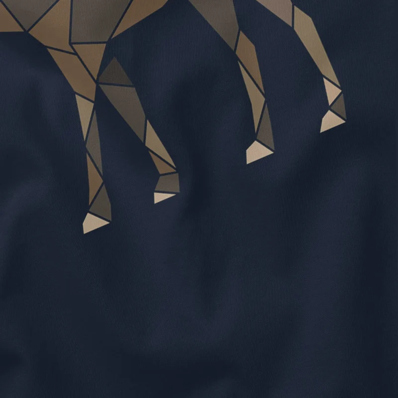 Herren T-Shirt Shirt Printshirt mit Aufdruck Polygon Elch Outdoor Motive Wandern Natur Wald Fashion Streetstyle