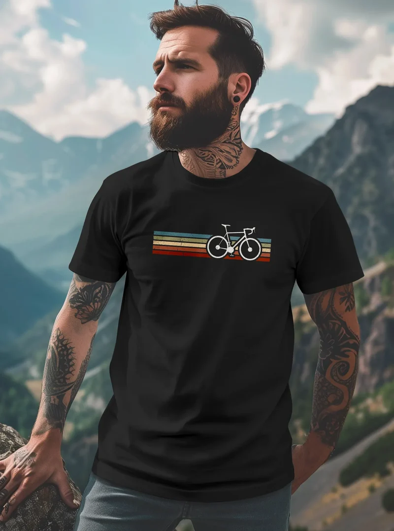 Herren T-Shirt Fahrrad Geschenk für Radfahrer Bike Liebhaber Outdoor Fashion Streetstyle