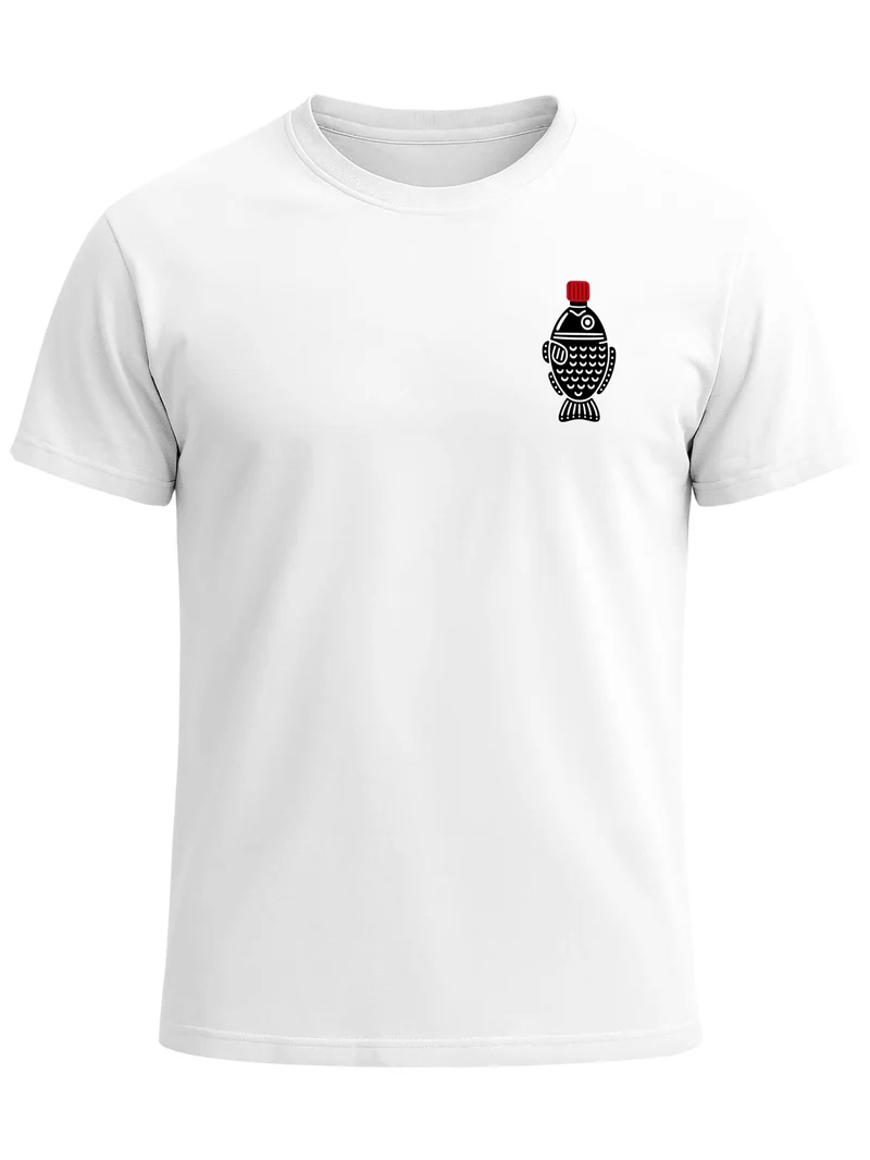 Herren T-Shirt Frontprint - Design Soy Sauce - Baumwollshirt Männer Fashion Streetstyle Slim Fit