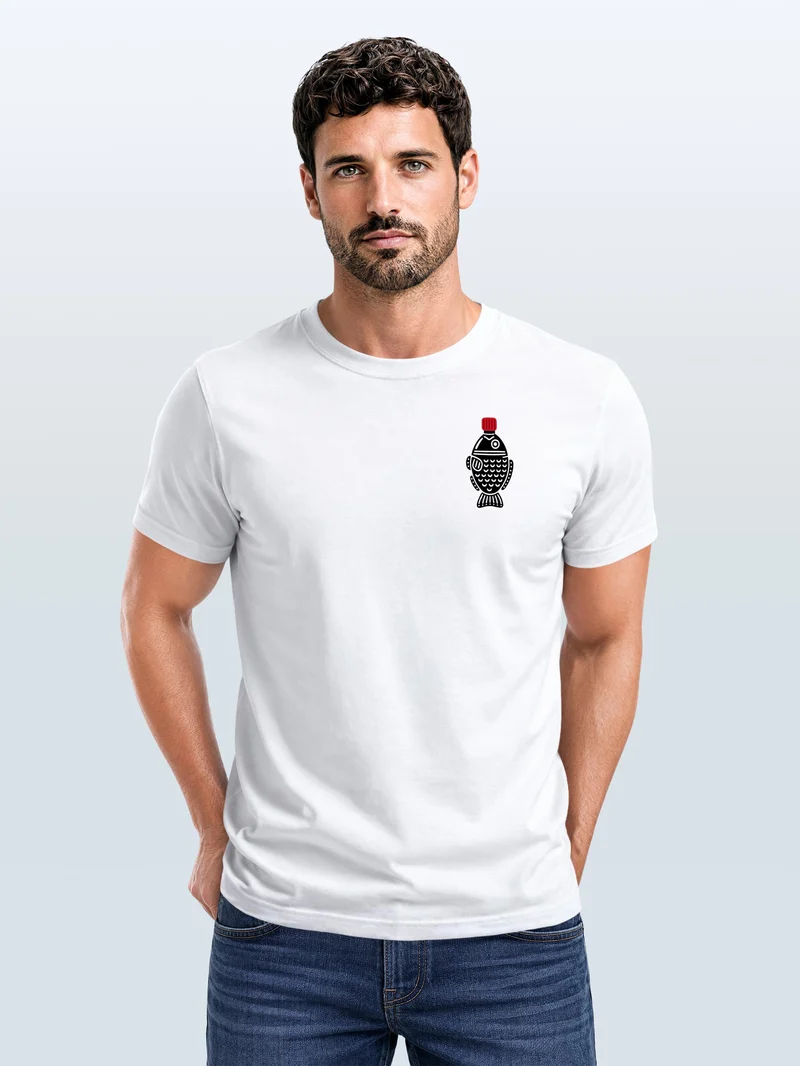 Herren T-Shirt Frontprint - Design Soy Sauce - Baumwollshirt Männer Fashion Streetstyle Slim Fit