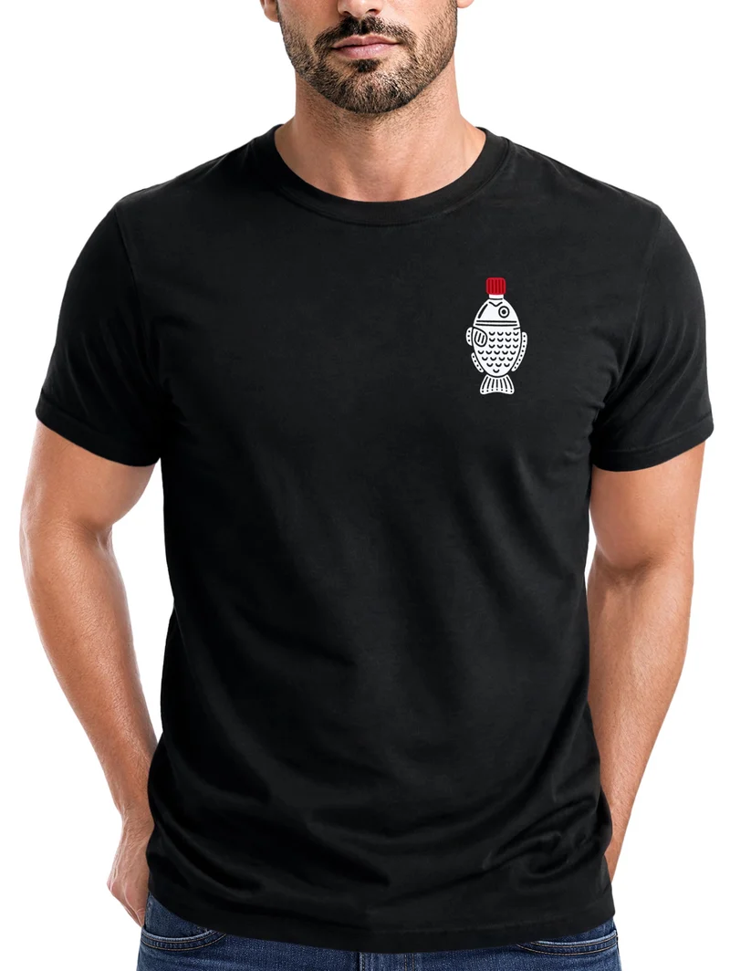 Herren T-Shirt Frontprint - Design Soy Sauce - Baumwollshirt Männer Fashion Streetstyle Slim Fit