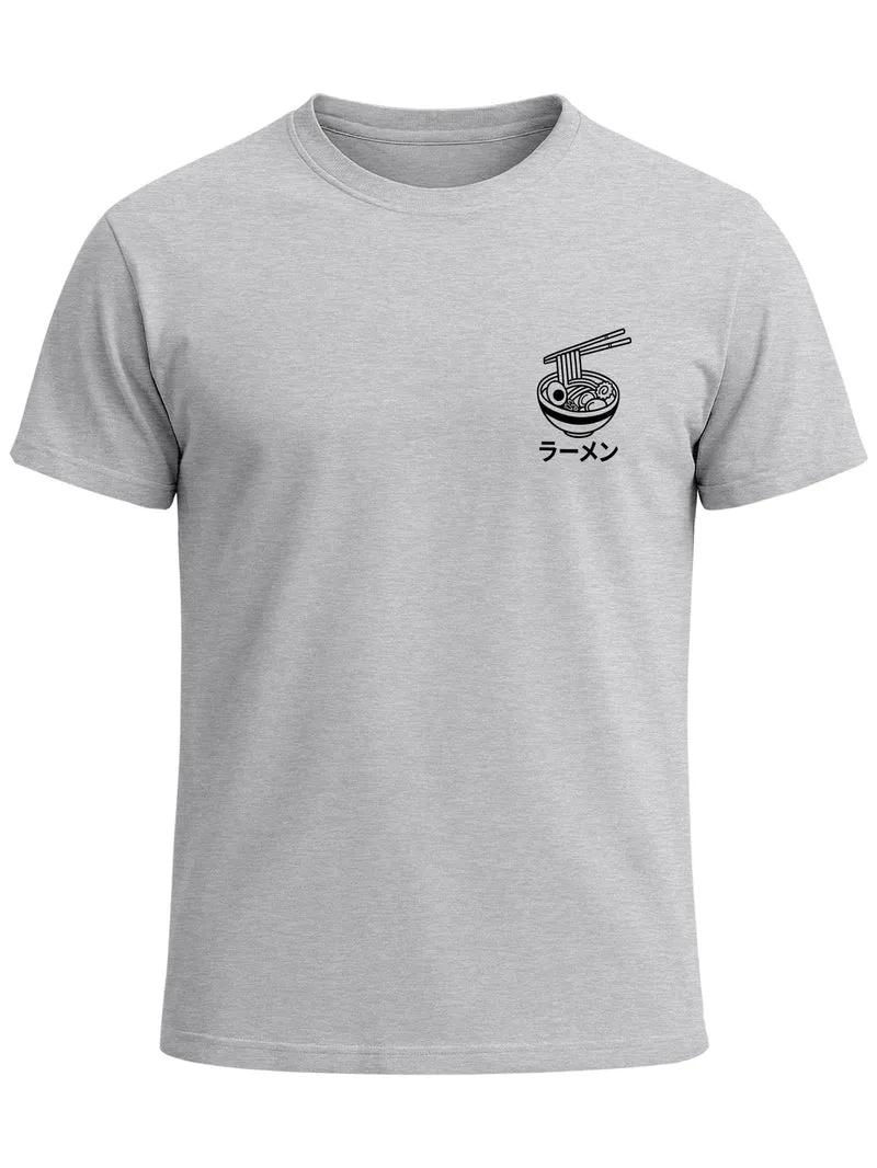 Herren T-Shirt Frontprint - Japan Design Ramen - Baumwollshirt Männer Fashion Streetstyle Slim Fit