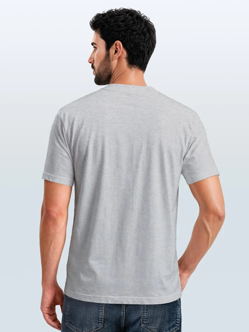 Herren T-Shirt Frontprint - Design Palme - Baumwollshirt Männer Fashion Streetstyle Slim Fit