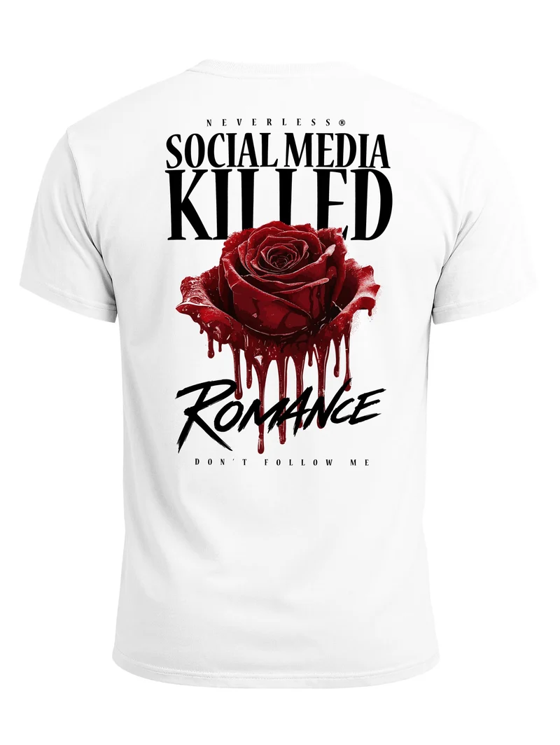 Herren T-Shirt Backprint - Design Romance - Baumwollshirt Männer Fashion Streetstyle Slim Fit