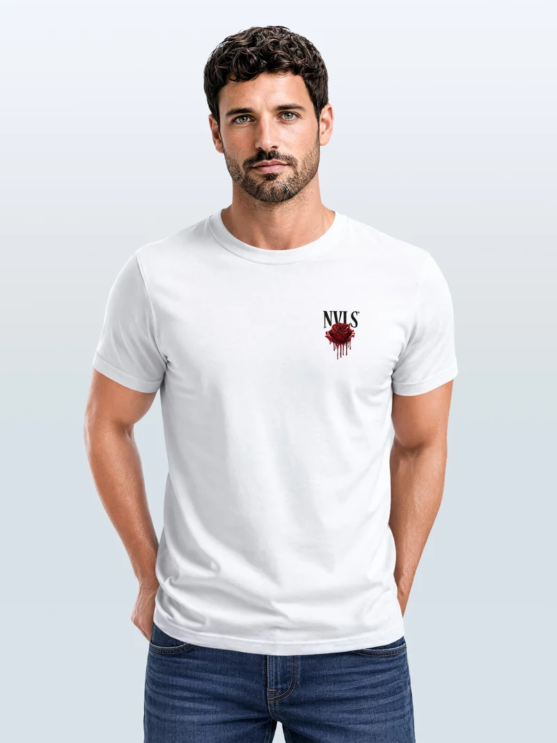 Herren T-Shirt Backprint - Design Romance - Baumwollshirt Männer Fashion Streetstyle Slim Fit