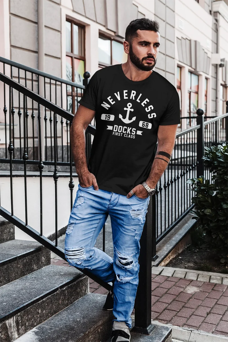 Cooles Herren T-Shirt Anker Slim Fit