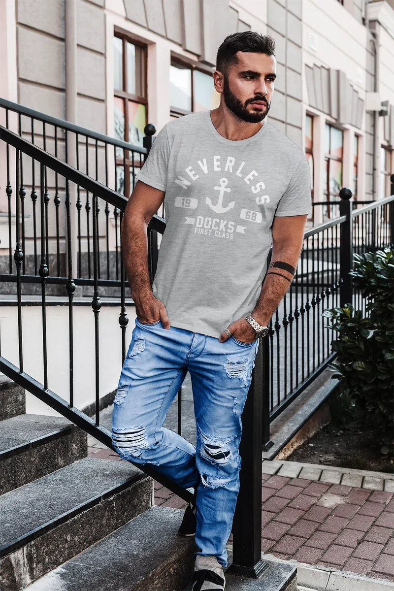 Cooles Herren T-Shirt Anker Slim Fit