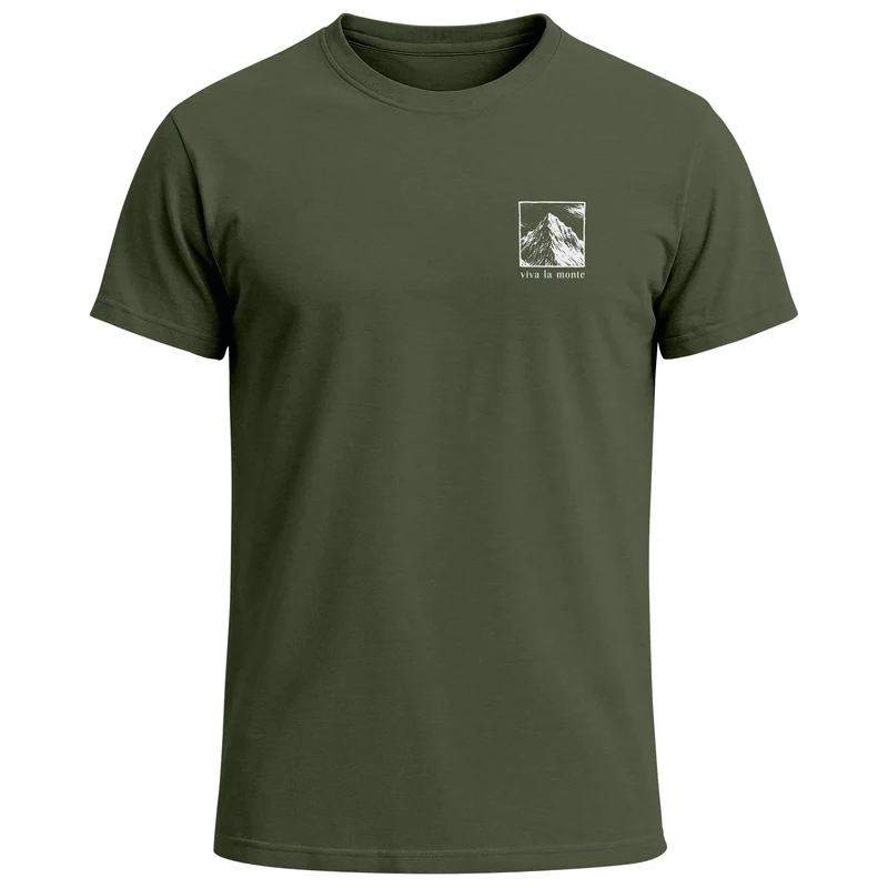 Herren T-Shirt Backprint Grafik Aufdruck Nature Outdoor Wandern Fashion Streetstyle Männer