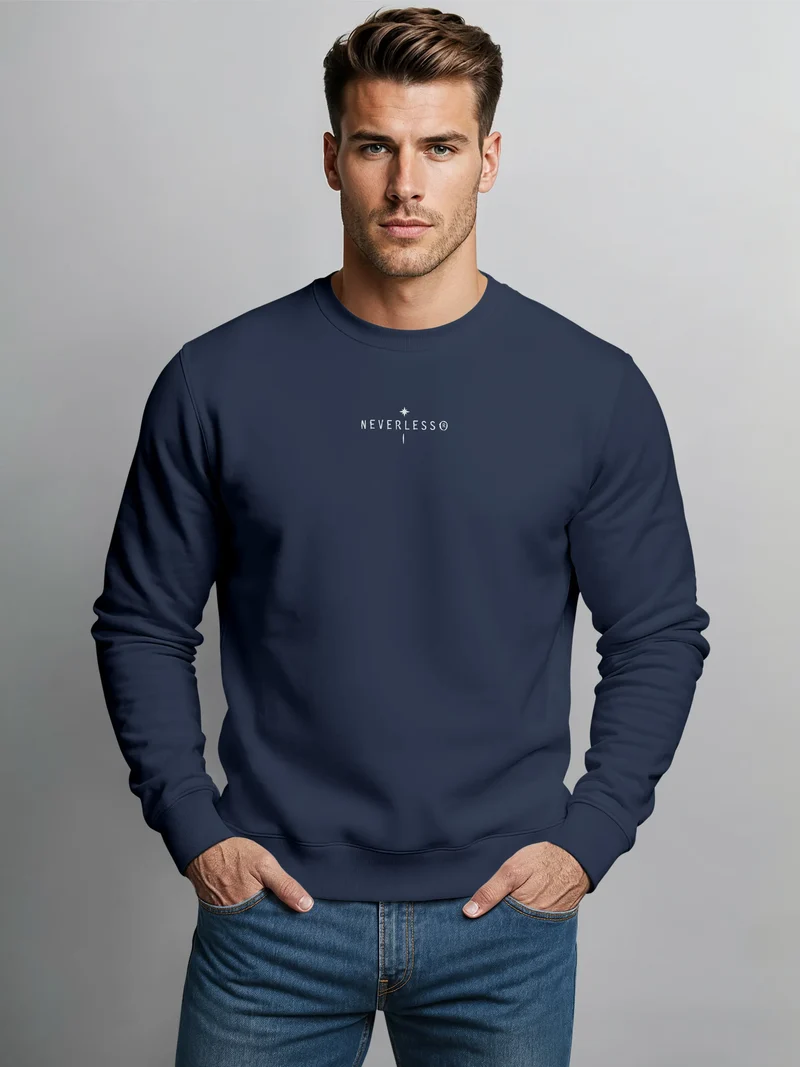 Sweatshirt Herren Pullover mit Backprint Nature Balance Icons Outdoor Fashion Streetwear Männer