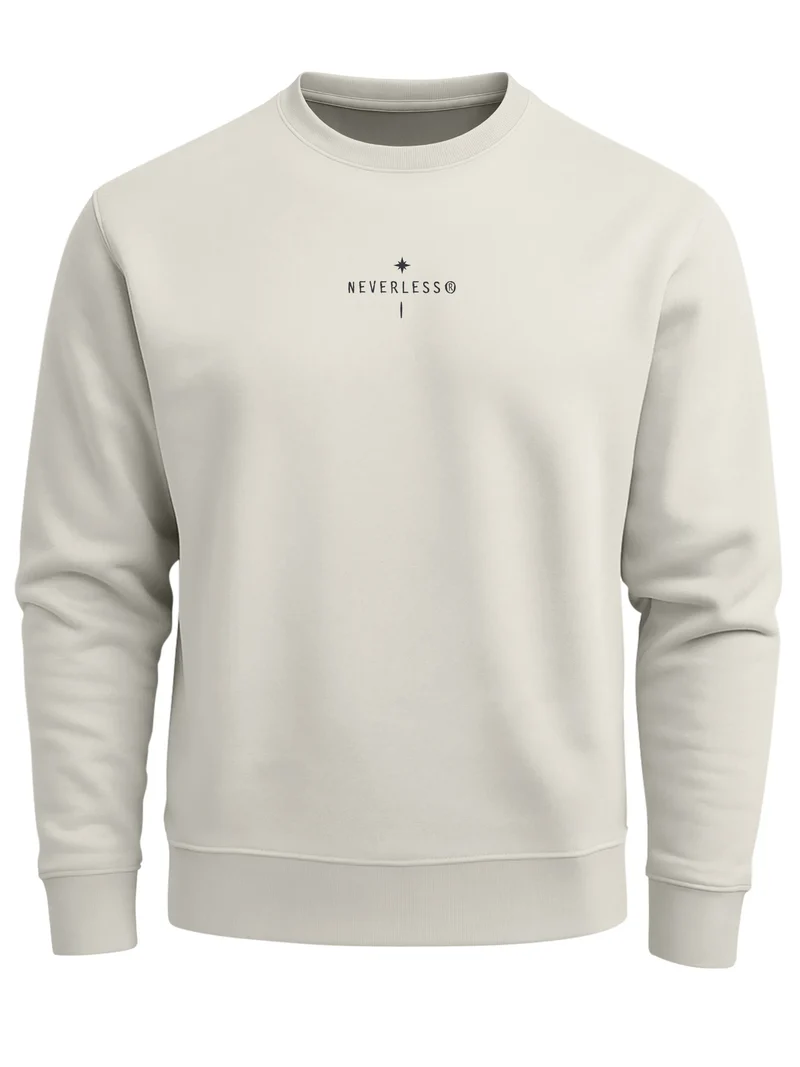 Sweatshirt Herren Pullover Backprint Vertikale Symbole | Kompass | Berge | Baum Outdoor Fashion Streetwear