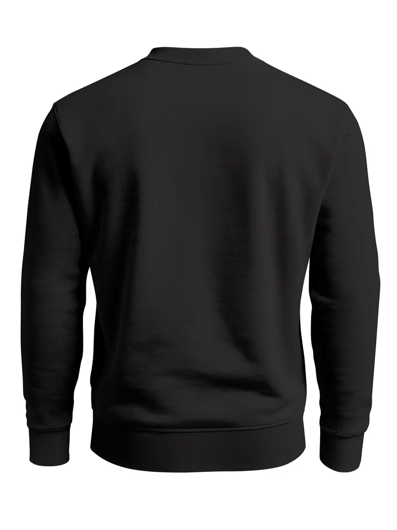 Sweatshirt Herren Logoprint Kompass Pullover mit Aufdruck Outdoor Fashion Streetwear