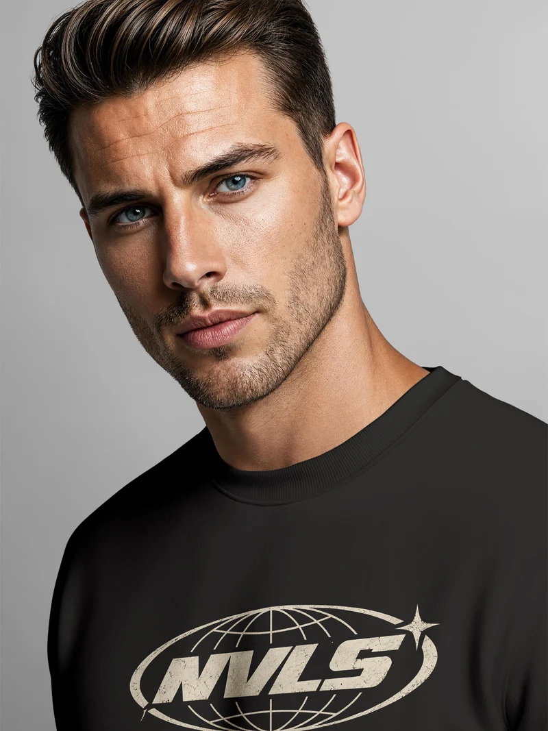 Herren Sweatshirt NVLS Worldwide Frontprint Regular Fit