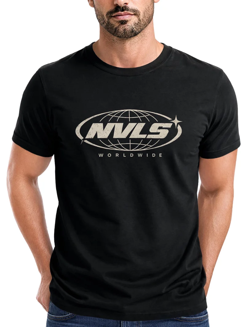 Herren T-Shirt NVLS Worldwide Frontprint Slim Fit