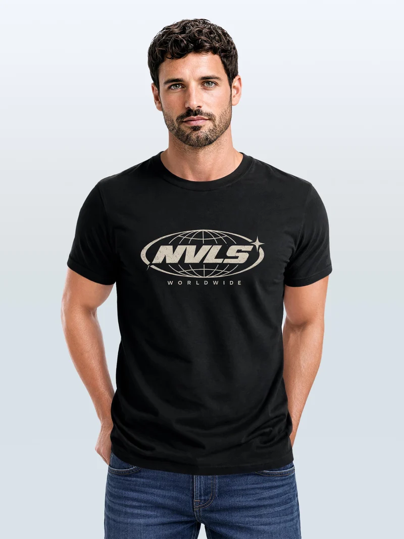 Herren T-Shirt NVLS Worldwide Frontprint Slim Fit
