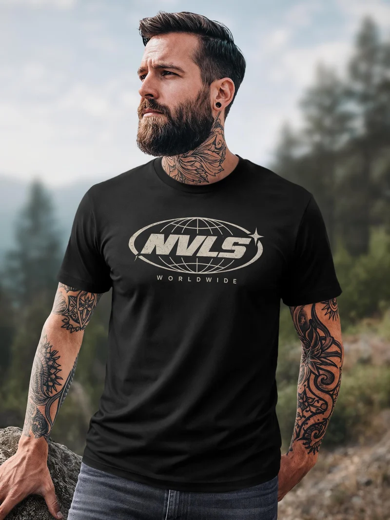 Herren T-Shirt NVLS Worldwide Frontprint Slim Fit
