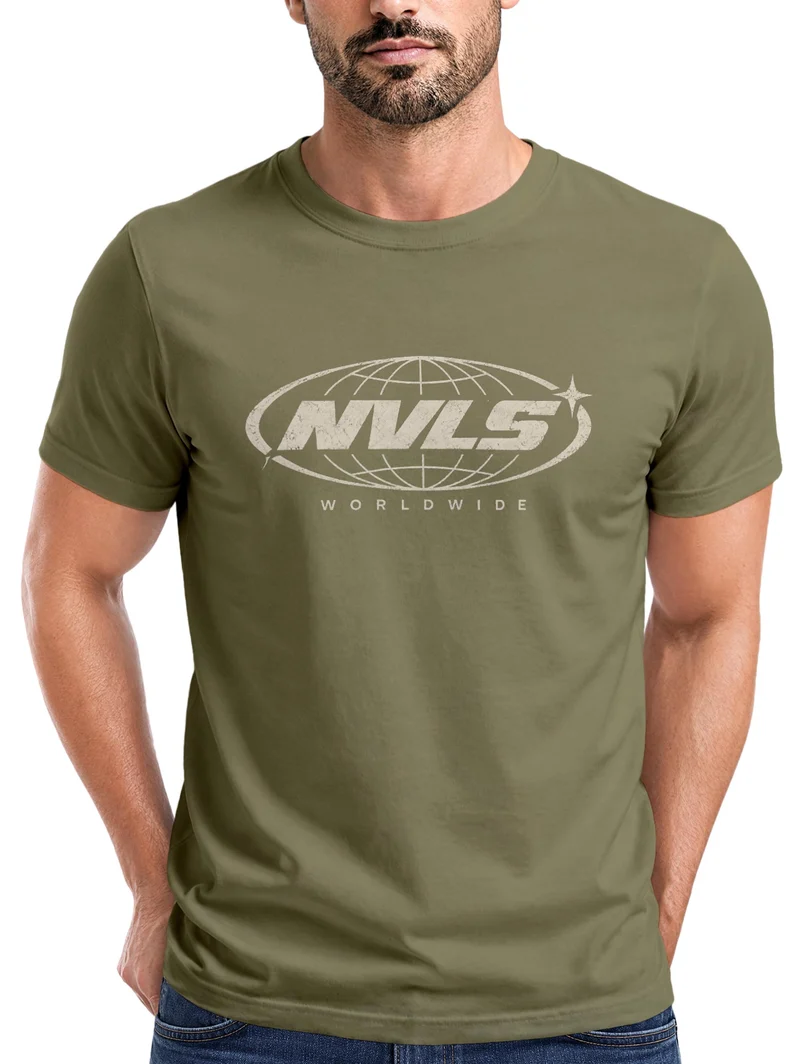 Herren T-Shirt NVLS Worldwide Frontprint Slim Fit