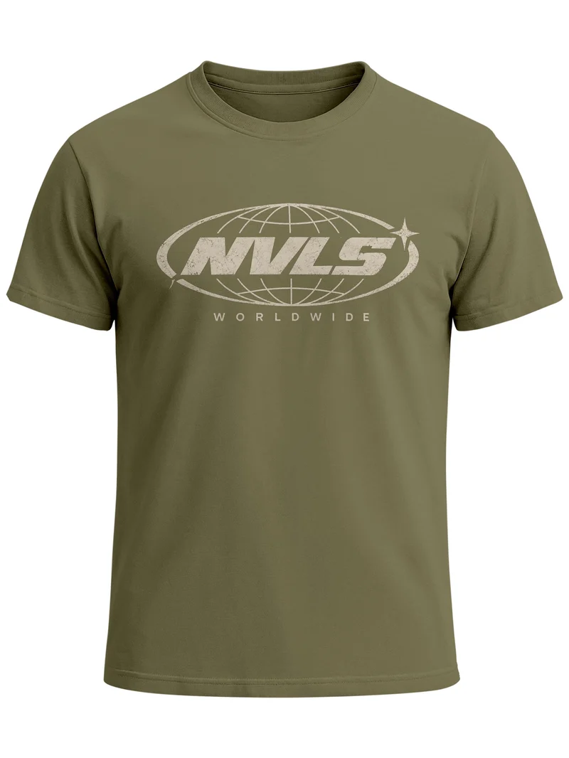 Herren T-Shirt NVLS Worldwide Frontprint Slim Fit