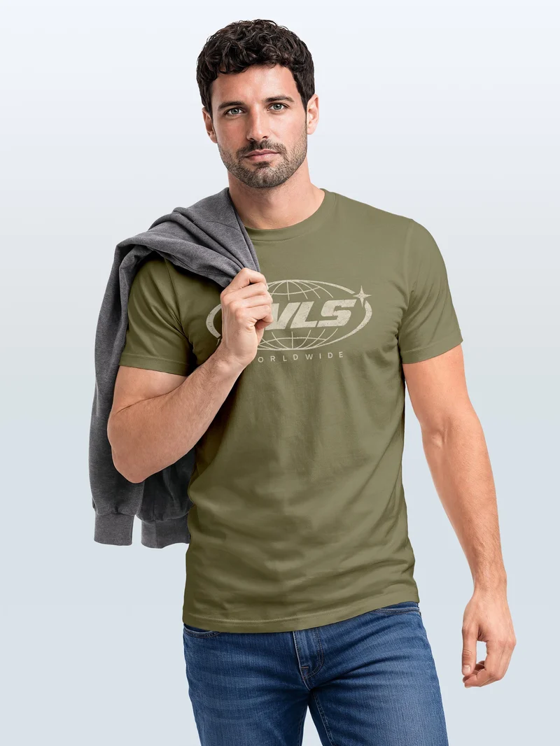 Herren T-Shirt NVLS Worldwide Frontprint Slim Fit