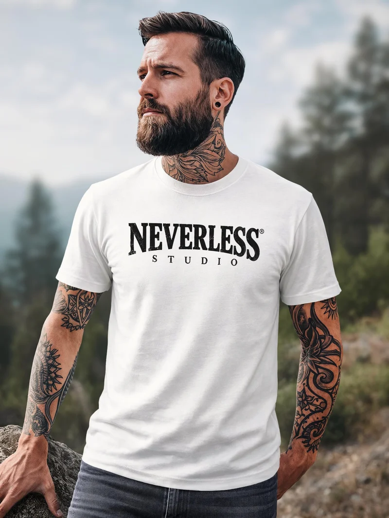 Herren T-Shirt Studio Frontprint Slim Fit