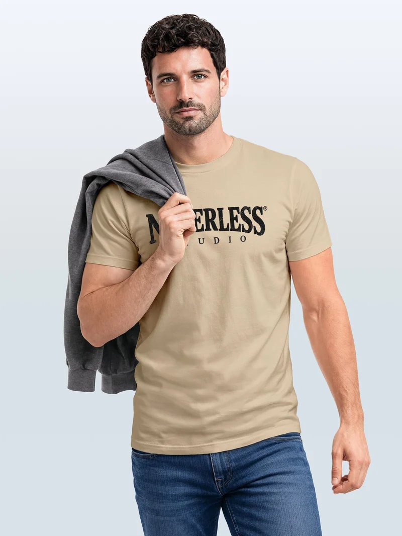 Herren T-Shirt Studio Frontprint Slim Fit