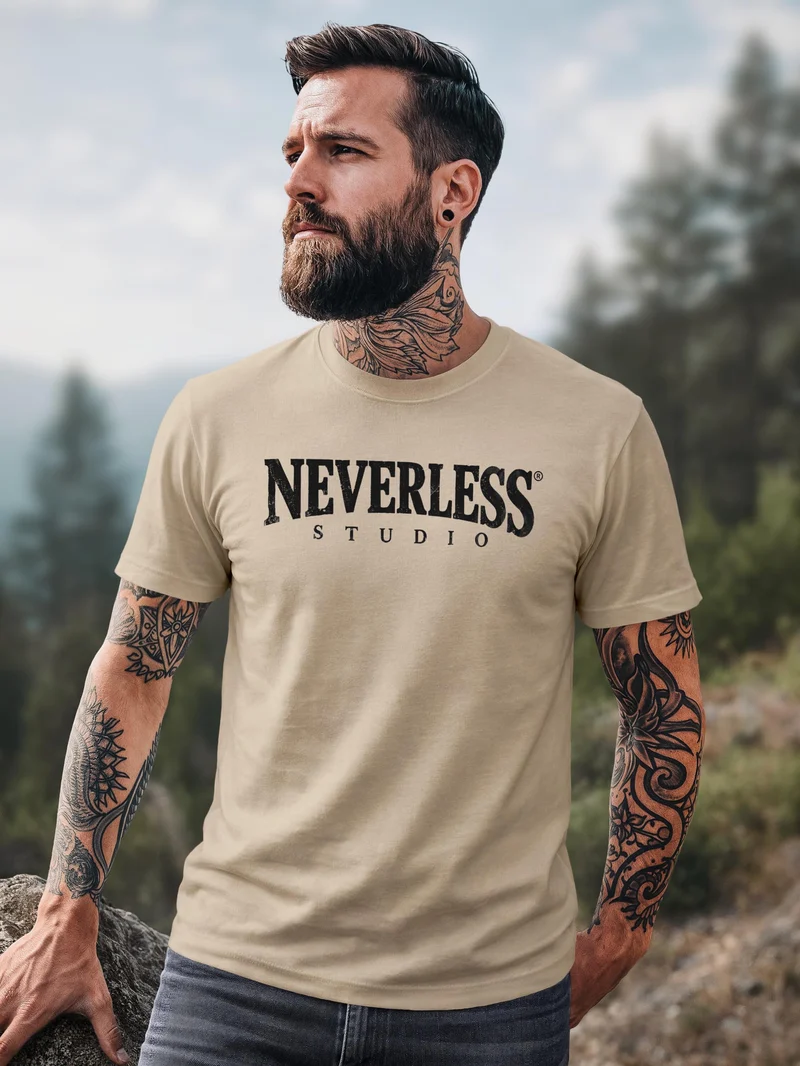 Herren T-Shirt Studio Frontprint Slim Fit