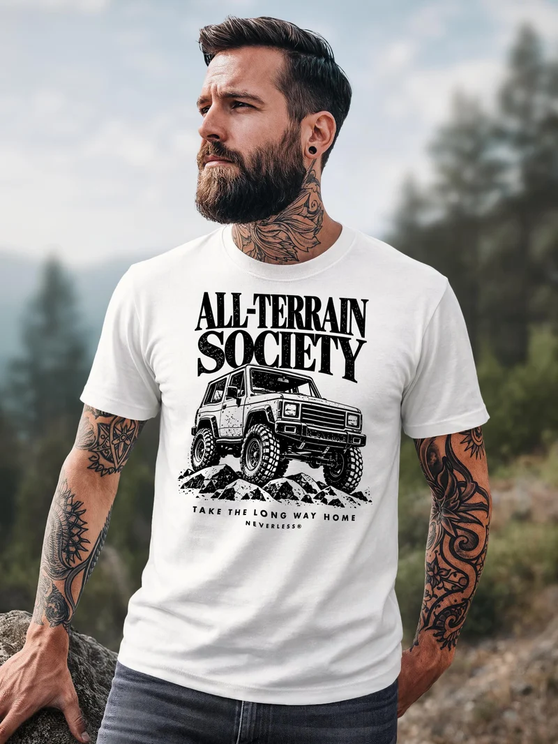 Herren T-Shirt All-Terrain Frontprint Slim Fit