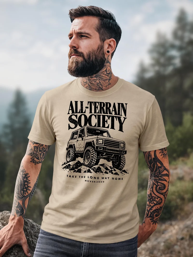 Herren T-Shirt All-Terrain Frontprint Slim Fit