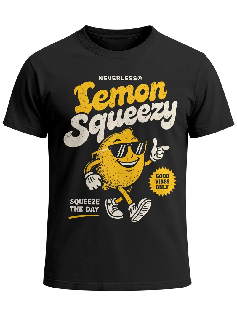 Herren T-Shirt Lemon Squeezy Frontprint Slim Fit